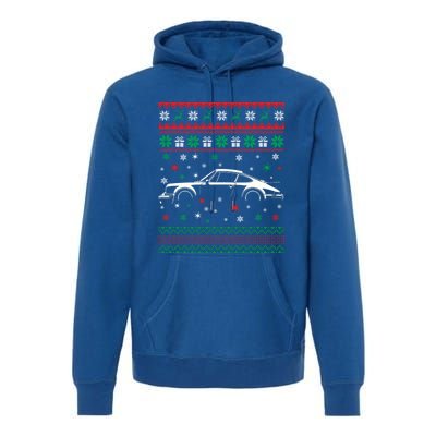 911 Silhouette Ugly Christmas Car Lover Funny Gift Cute Gift Premium Hoodie