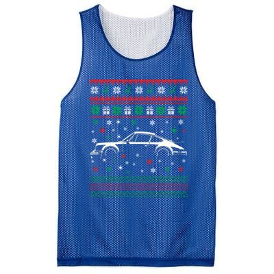 911 Silhouette Ugly Christmas Car Lover Funny Gift Cute Gift Mesh Reversible Basketball Jersey Tank