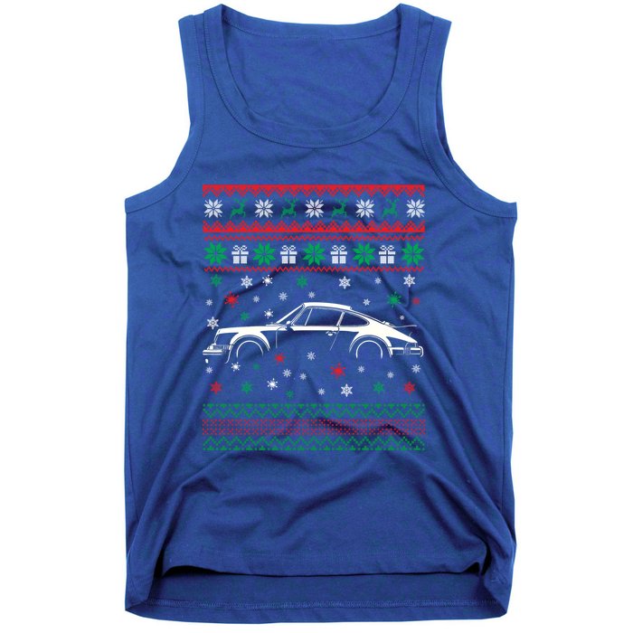 911 Silhouette Ugly Christmas Car Lover Funny Gift Cute Gift Tank Top