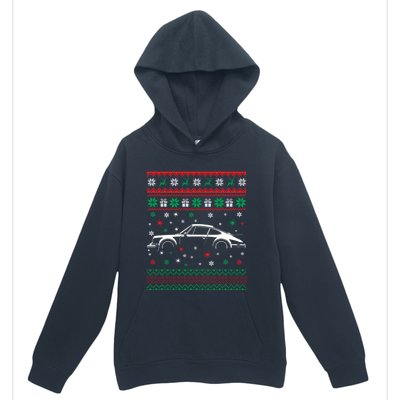 911 Silhouette Ugly Christmas Car Lover Funny Gift Cute Gift Urban Pullover Hoodie