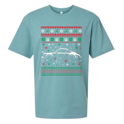 911 Silhouette Ugly Christmas Car Lover Funny Gift Cute Gift Sueded Cloud Jersey T-Shirt