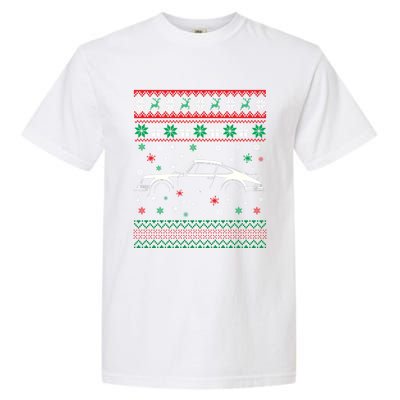 911 Silhouette Ugly Christmas Car Lover Funny Gift Cute Gift Garment-Dyed Heavyweight T-Shirt