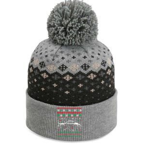 911 Silhouette Ugly Christmas Car Lover Funny Gift Cute Gift The Baniff Cuffed Pom Beanie