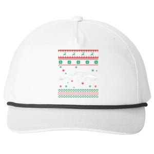 911 Silhouette Ugly Christmas Car Lover Funny Gift Cute Gift Snapback Five-Panel Rope Hat