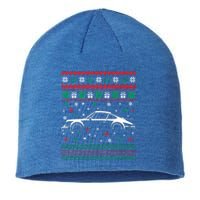 911 Silhouette Ugly Christmas Car Lover Funny Gift Cute Gift Sustainable Beanie