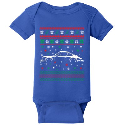 911 Silhouette Ugly Christmas Car Lover Funny Gift Cute Gift Baby Bodysuit