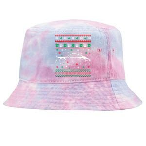 911 Silhouette Ugly Christmas Car Lover Funny Gift Cute Gift Tie-Dyed Bucket Hat