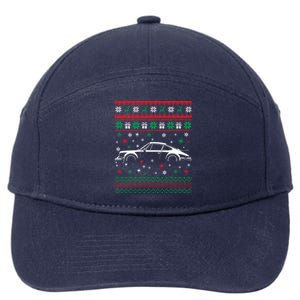 911 Silhouette Ugly Christmas Car Lover Funny Gift Cute Gift 7-Panel Snapback Hat