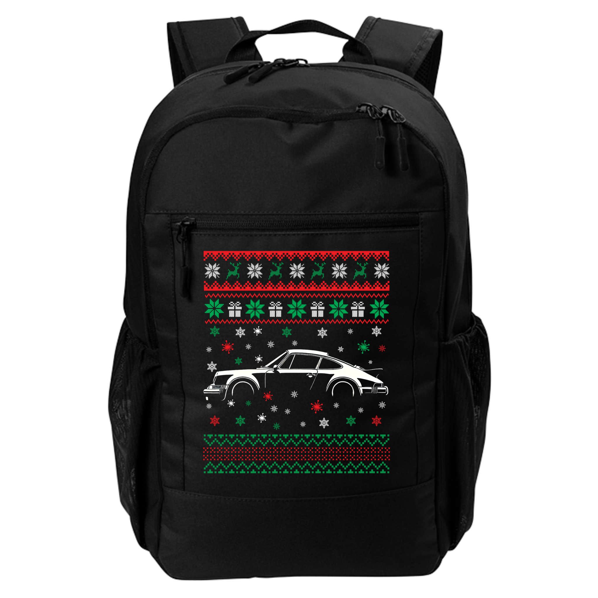 911 Silhouette Ugly Christmas Car Lover Gifts Swea Backpack