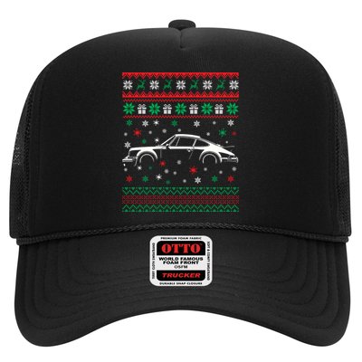 911 Silhouette Ugly Christmas Car Lover Gifts Swea Hat