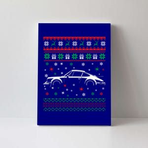 911 Silhouette Ugly Christmas Car Lover Gifts Swea Canvas