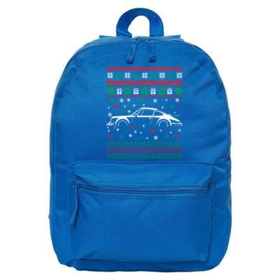 911 Silhouette Ugly Christmas Car Lover Gifts Swea 16 in Basic Backpack