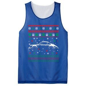 911 Silhouette Ugly Christmas Car Lover Gifts Swea Mesh Reversible Basketball Jersey Tank