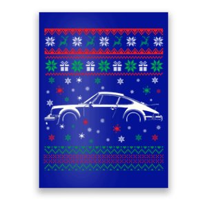 911 Silhouette Ugly Christmas Car Lover Gifts Swea Poster