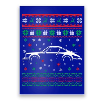 911 Silhouette Ugly Christmas Car Lover Gifts Swea Poster