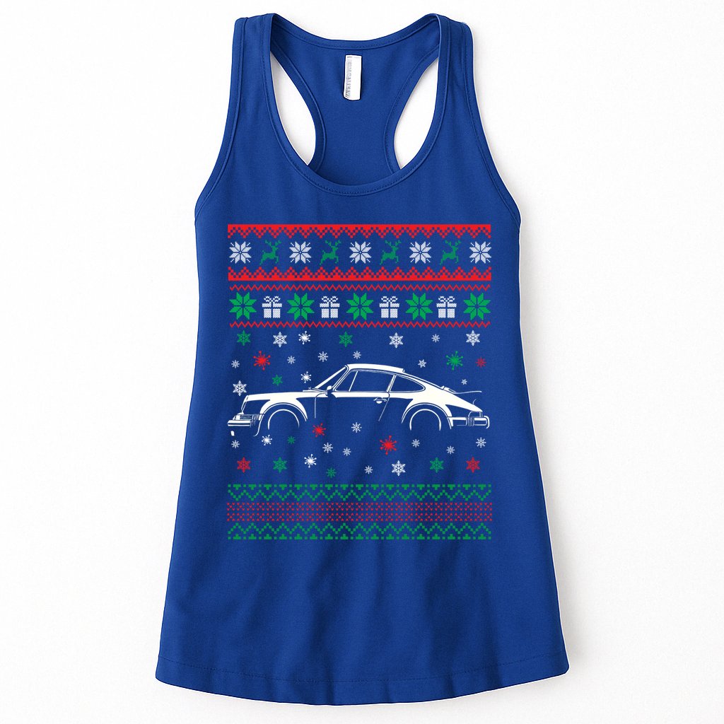 911 Silhouette Ugly Christmas Car Lover Gifts Swea Womens Tank Top