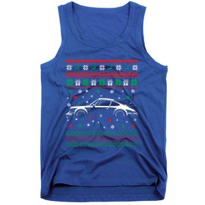 911 Silhouette Ugly Christmas Car Lover Gifts Swea Tank Top