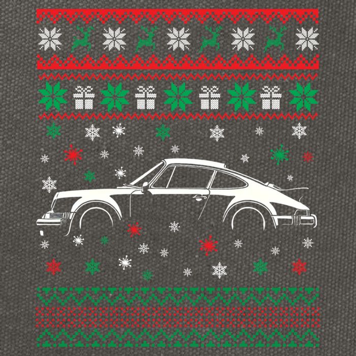 911 Silhouette Ugly Christmas Car Lover Gifts Swea Cotton Canvas Backpack