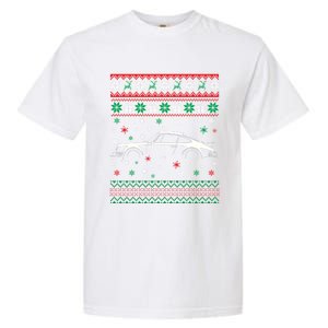 911 Silhouette Ugly Christmas Car Lover Gifts Swea Garment-Dyed Heavyweight T-Shirt