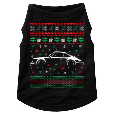 911 Silhouette Ugly Christmas Sweater Car Lover Gifts Doggie Tank