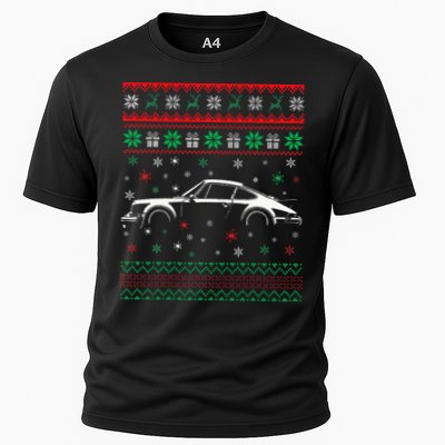 911 Silhouette Ugly Christmas Sweater Car Lover Gifts Cooling Performance Crew T-Shirt