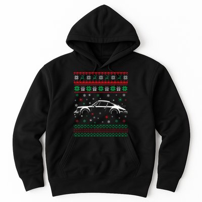 911 Silhouette Ugly Christmas Sweater Car Lover Gifts Hoodie