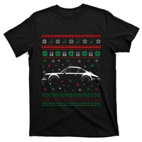 911 Silhouette Ugly Christmas Sweater Car Lover Gifts T-Shirt