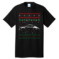 911 Silhouette Ugly Christmas Sweater Car Lover Gifts Tall T-Shirt