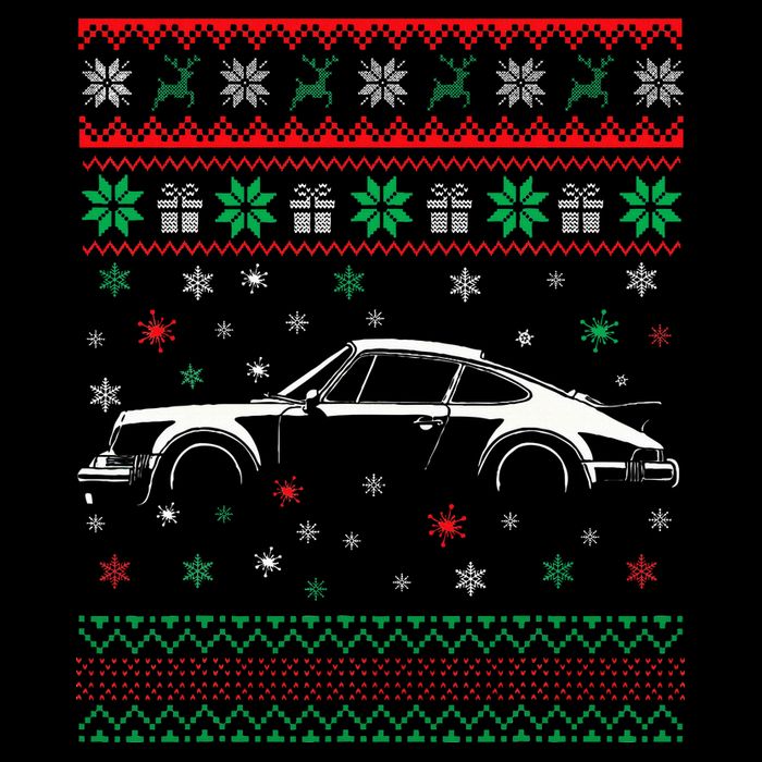 911 Silhouette Ugly Christmas Sweater Car Lover Gifts Impact Tech Backpack