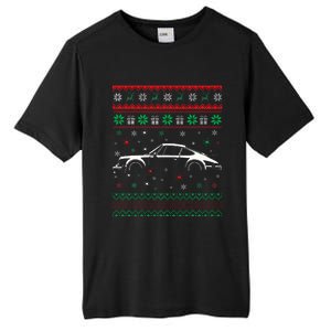 911 Silhouette Ugly Christmas Sweater Car Lover Gifts Tall Fusion ChromaSoft Performance T-Shirt