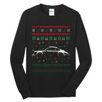 911 Silhouette Ugly Christmas Sweater Car Lover Gifts Tall Long Sleeve T-Shirt