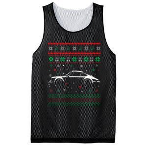 911 Silhouette Ugly Christmas Sweater Car Lover Gifts Mesh Reversible Basketball Jersey Tank