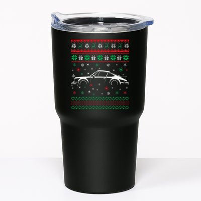 911 Silhouette Ugly Christmas Sweater Car Lover Gifts Tumbler