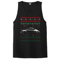 911 Silhouette Ugly Christmas Sweater Car Lover Gifts PosiCharge Competitor Tank