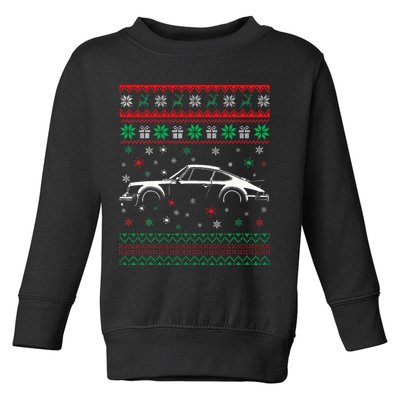 911 Silhouette Ugly Christmas Sweater Car Lover Gifts Toddler Sweatshirt