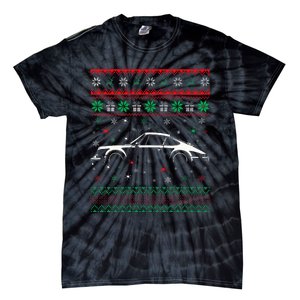 911 Silhouette Ugly Christmas Sweater Car Lover Gifts Tie-Dye T-Shirt