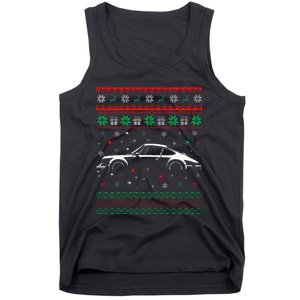 911 Silhouette Ugly Christmas Sweater Car Lover Gifts Tank Top