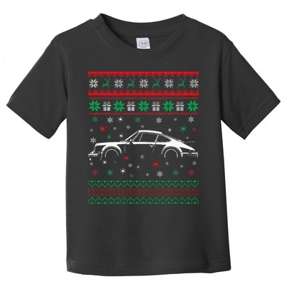 911 Silhouette Ugly Christmas Sweater Car Lover Gifts Toddler T-Shirt