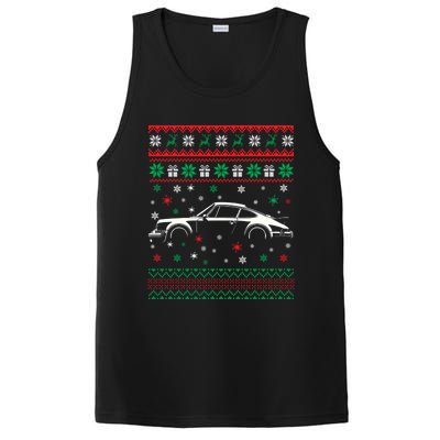 911 Silhouette Ugly Christmas Car Lover Funny Gift PosiCharge Competitor Tank