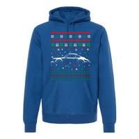 911 Silhouette Ugly Christmas Car Lover Funny Gift Premium Hoodie