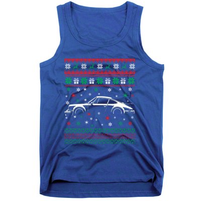 911 Silhouette Ugly Christmas Car Lover Funny Gift Tank Top