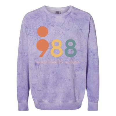 988 Tal Health Matters Christmas Mother Day Costume Gift Colorblast Crewneck Sweatshirt