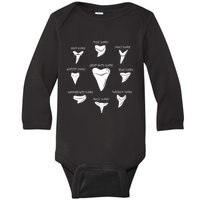 9 Types Of Sharks Teeth Species Biology Life Tooth Collector Baby Long Sleeve Bodysuit