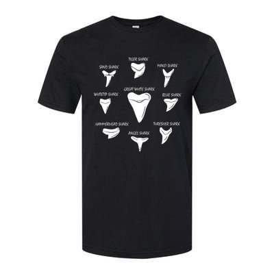 9 Types Of Sharks Teeth Species Biology Life Tooth Collector Softstyle® CVC T-Shirt