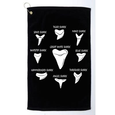 9 Types Of Sharks Teeth Species Biology Life Tooth Collector Gift Golf Towel