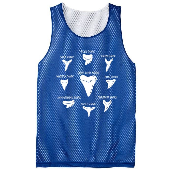 9 Types Of Sharks Teeth Species Biology Life Tooth Collector Gift Mesh Reversible Basketball Jersey Tank