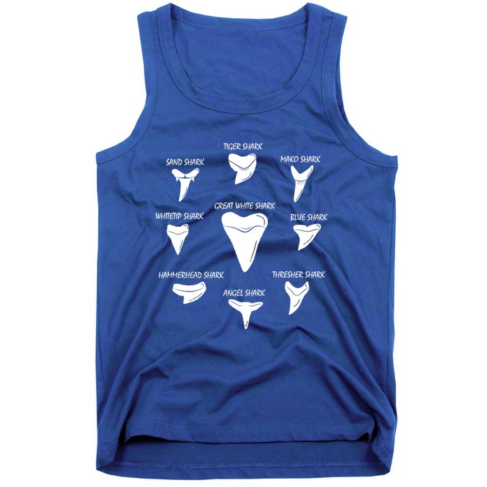 9 Types Of Sharks Teeth Species Biology Life Tooth Collector Gift Tank Top