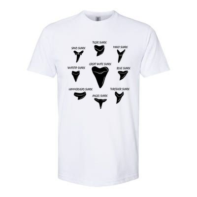 9 Types Of Sharks Teeth Species Biology Life Tooth Collector Gift Softstyle CVC T-Shirt