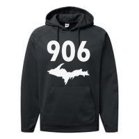 906 Upper Peninsula Yooper Upper Michigan Performance Fleece Hoodie