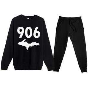 906 Upper Peninsula Yooper Upper Michigan Premium Crewneck Sweatsuit Set